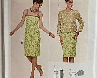 Misses' Dress & Jacket Ensemble Burda 6899 Sewing Pattern UNCUT Sizes 6-8-10-12-14-16-18