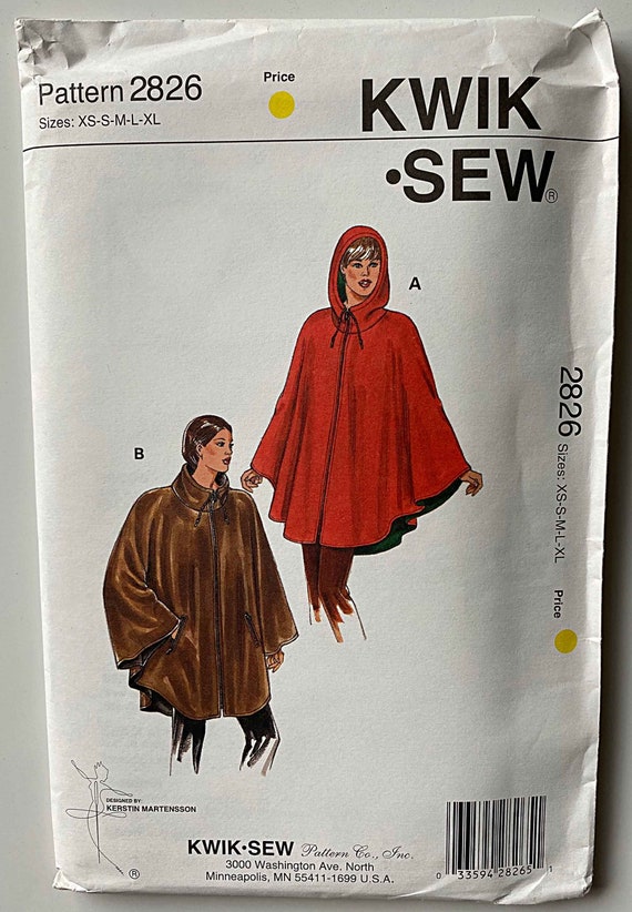 Vintage 90's Misses' Ponchos, Optional Hood, Reversible Kwik Vintage 90's Misses' Ponchos, Optional Hood, Reversible Kwik