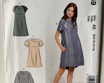 Misses' Easy Dresses McCall's MR10059 7862 Sewing Pattern UNCUT Sizes 6-8-10-12-14