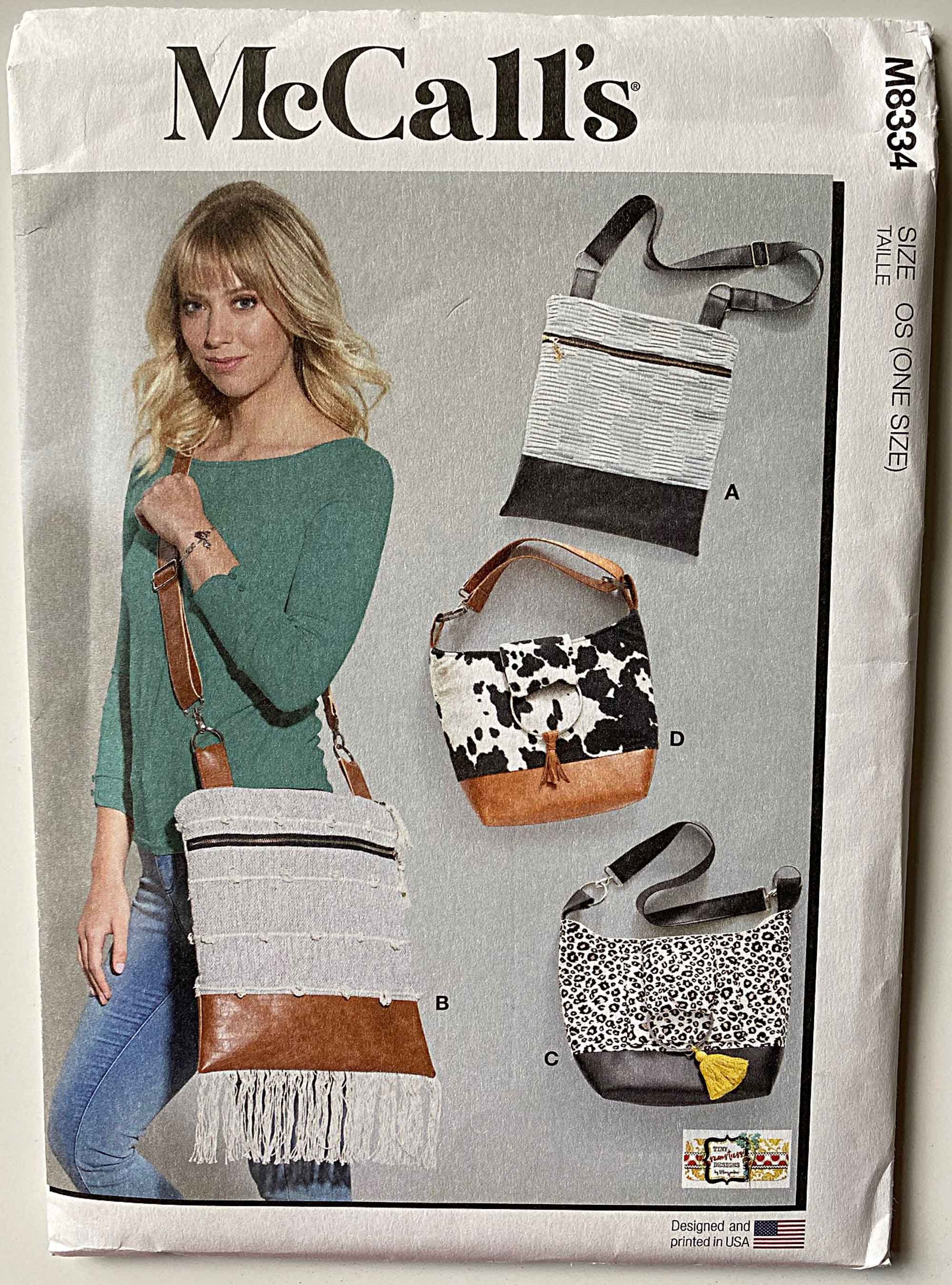 Shoulder Bag Handbags McCalls 8334 R11626 Sewing Pattern UNCUT Accessories Purse Boho Fringe M8334 Etsy