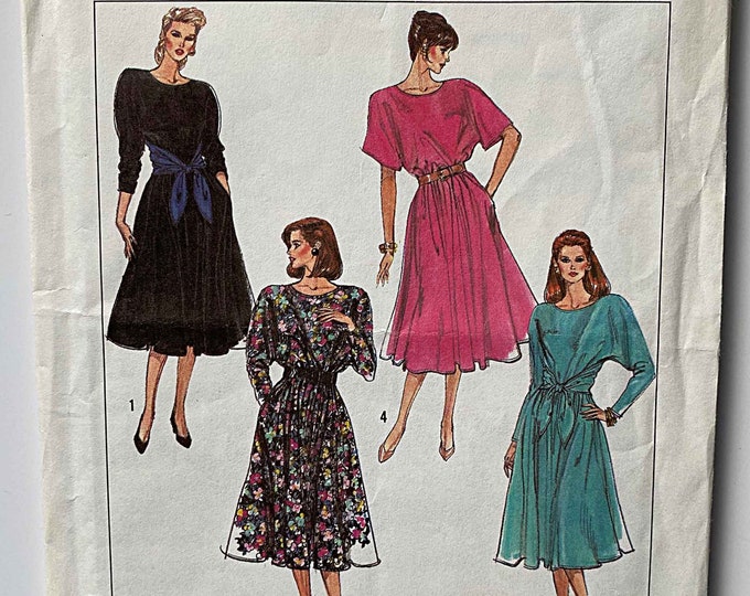 RARE Vintage 80's Misses' Dresses With Optional Overbodice and Front ...