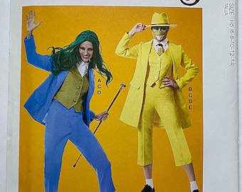 Misses' Costumes Jacket, Vest, Cropped Pants & Mask McCall's R11201 8228 Sewing Pattern UC Sizes 6-14 Halloween Joker 3, The Mask