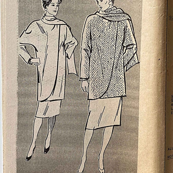 RARE Vintage Misses' Wrap Jacket Coat Reader Mail Order #4067 Sewing Pattern UNCUT Sizes S-M-L-XL, (8-22) Bust 31 1/2-44"