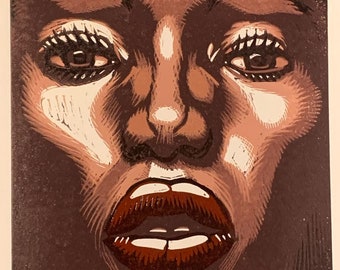 Impression linogravure Grace Jones