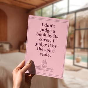 Smut Reader Kindle Insert | Booktok Spice Scale Quote | Dark Romance Kindle Art for Paperwhite, Oasis, Scribe | Bookish E-Reader Decor