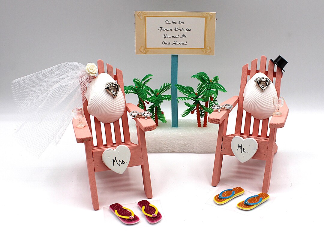 Cake Chair Wedding Adirondack Beach Chair Cake Topper - Etsy