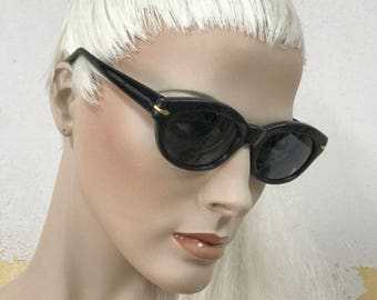 oval sunglasses large cats eyes sunglasses Retro Goth Steampunk style NOS 1990s Hi Tek Junior