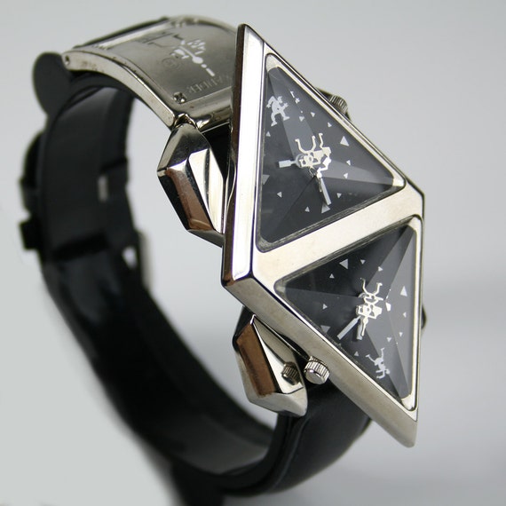 Vintage Hi Tek Alexander Wrist Watch Double Rotating Pyramid Vintage Hi Tek Alexander Wrist Watch Double Rotating Pyramid