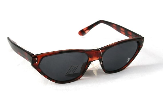 unisex rectangular sunglasses retro tortoise sung… - image 1