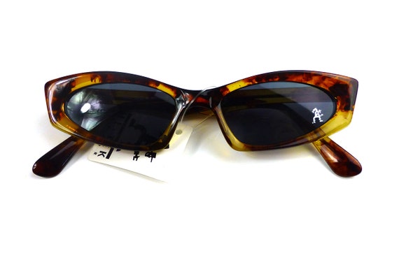 rectangular unisex sunglasses tortoise frame blac… - image 2