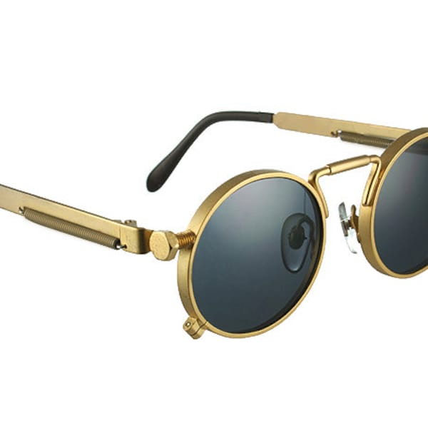 Women's Steampunk Rectangle Sunglasses with Oversized Vintage Style Frame main image 1