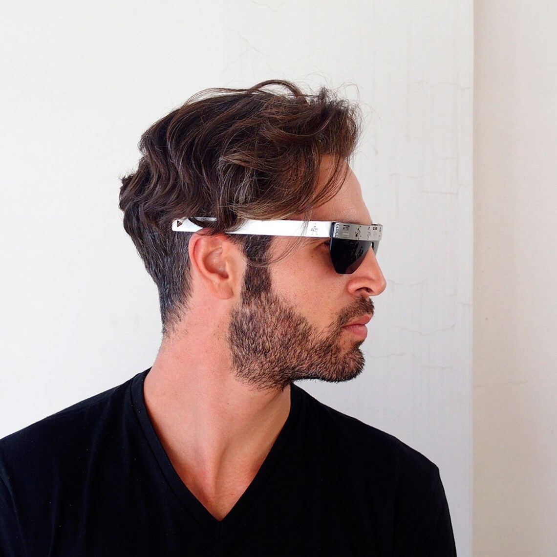 Square rectangular flat top sunglasses retro Goth Steampunk Etsy