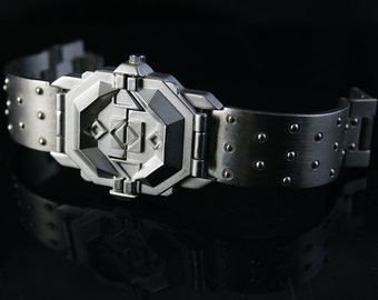 vintage unisex mens watch Cyber Goth futuristic retro sci fi Hi Tek London Alexander