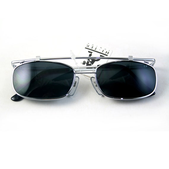 vintage rectangular sunglasses aviator sunglasses… - image 2