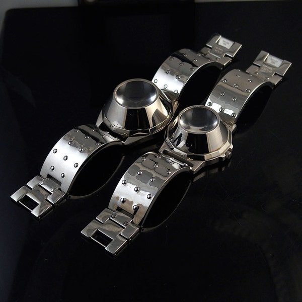 vintage unsex montre-bracelet Hi Tek Londres Alexander Cyber Goth Cyber Punk style cadeau inhabituel pour lui cadeau pour ses 2 tailles