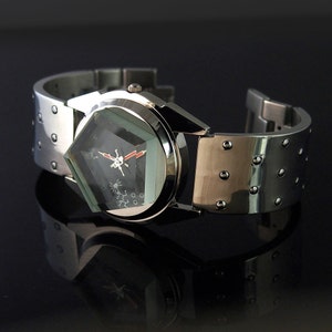 vintage unsex wrist watch Hi Tek London Alexander Cyber Goth style unusual gift for her