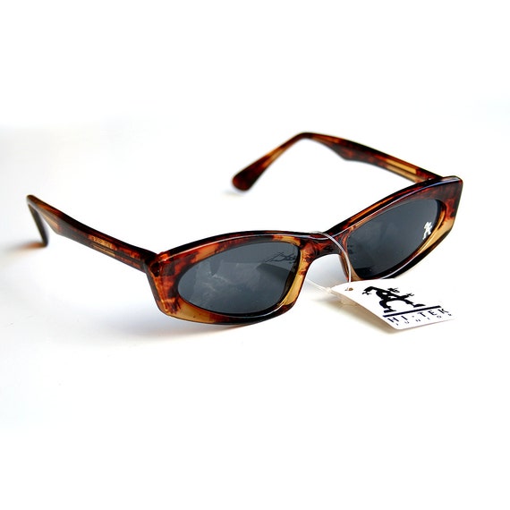 rectangular unisex sunglasses tortoise frame blac… - image 5