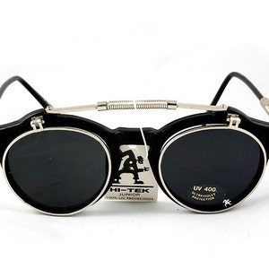retro 1950s sunglasses vintage 1980s Steampunk Goth steampunk flip up Sunglasses flip ups Lady Gaga Paparazzi sunglasses Hi Tek Alexander
