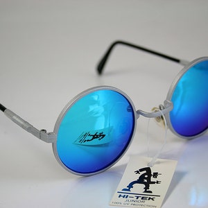 Hi Tek unisex vintage round metal frame sunglasses