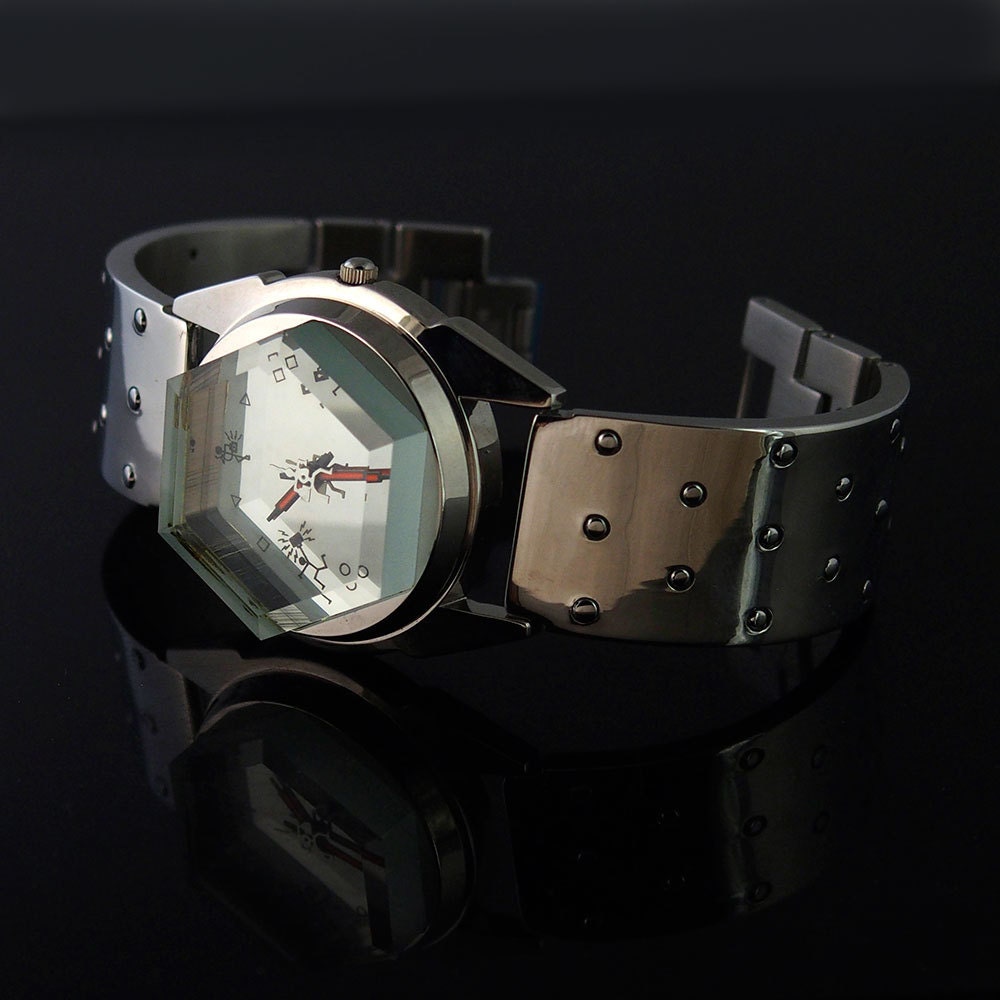 Vintage Unsex Wrist Watch Hi Tek London Alexander Cyber Goth