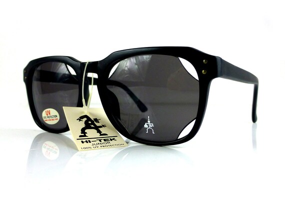 large black rectangular sunglasses Goth Retro Ste… - image 3