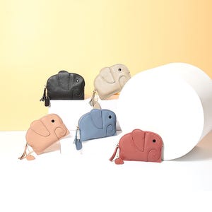 Leather Coin Purse Elephant Mini Creative Coin Bag Cute Bag Girlfriend Gift
