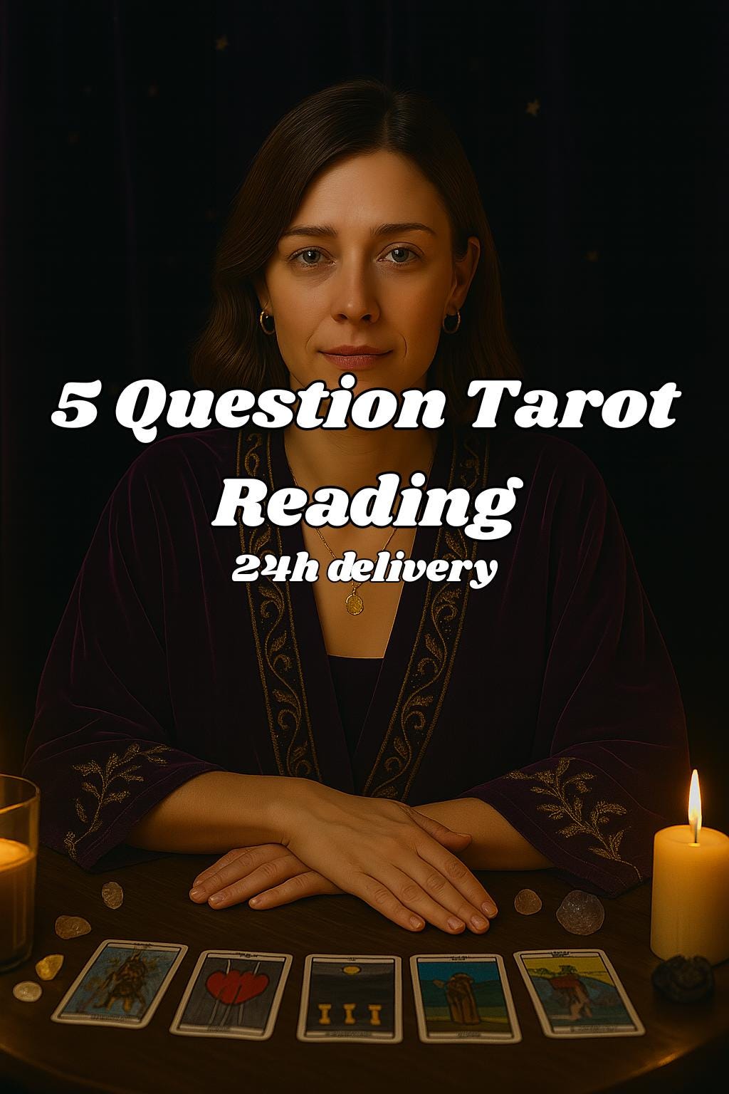 5 Fragen Tarot-Lesung: Psychische Einsicht & geist-geführte Führung (PDF Lieferung innerhalb von 24h)