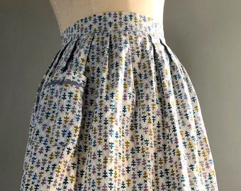 Vintage Mid Century Retro Apron Cotton with back tie print pattern color