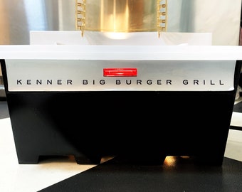 Big Burger Grill 1967 Vintage Kenner Works MCM Nostalgia Toy BBQ Box Grill Dad Play Kitchen Burger