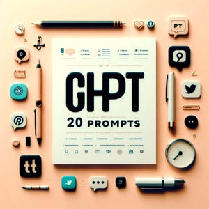 ChatGPT 20 Prompts – Social Media Content Creation Kit (PDF + Canva Link)