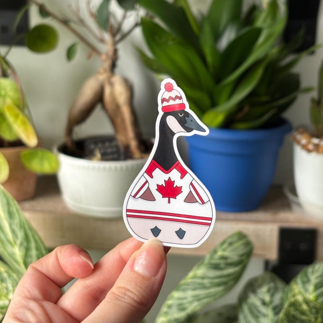 Canadian Hockey Goose Sticker | Vinyl Sticker | Waterproof and Scratch ...