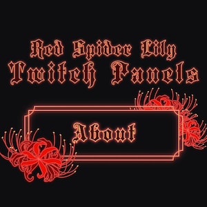 24x Red Spider Lily Gothic Vampire Twitch Panels