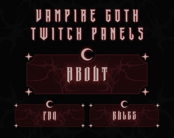 24x Vampy Gothic Red Twitch Panels