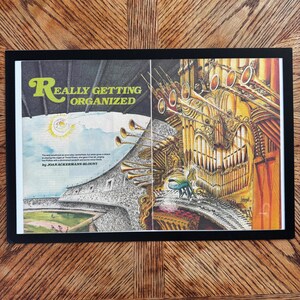 Vintage Pipe Organ Really Getting Organized Framed Double Page Magazine Article Print