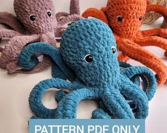 タコのかぎ針編みパターンのあみぐるみ pdf クラーケン - Etsy 日本