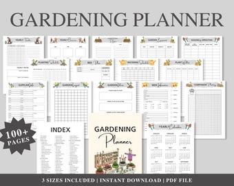 Gardening Planner Printable, Ultimate Garden Organizer PDF, Seed Starting Journal, Planting & Harvest Tracker, Garden Layout Budget Planner