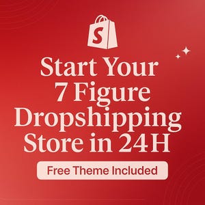 Lancia il tuo negozio Shopify Dropshipping a 7 cifre in 24 ore / Servizio digitale + tema gratuito incluso / Download immediato