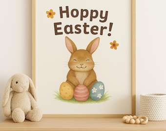 Hoppy Easter Bunny Printable