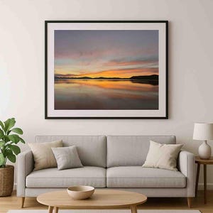 Beautiful Lake Tahoe Sunset Printable Wall Art Digital Art: US Home Decor