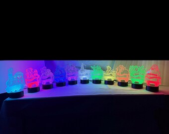 Acrylic Lights - Christmas Train Set - Disney