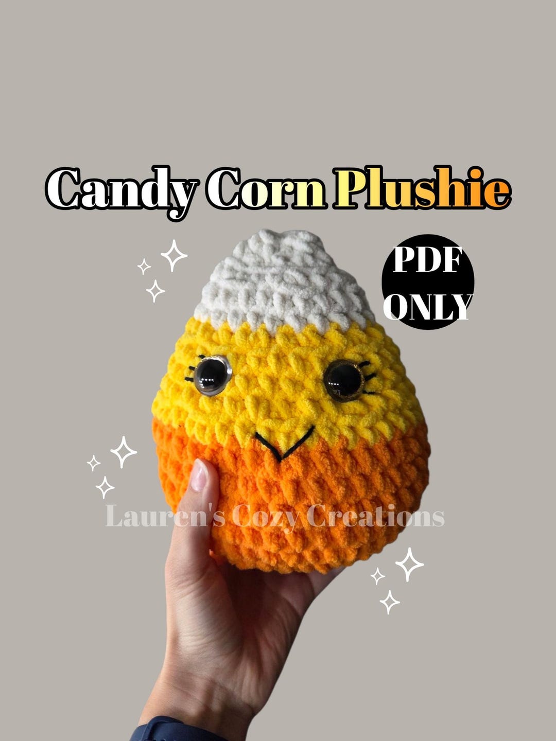 No Sew Candy Corn Crochet PDF Pattern: Halloween Plushie - Etsy