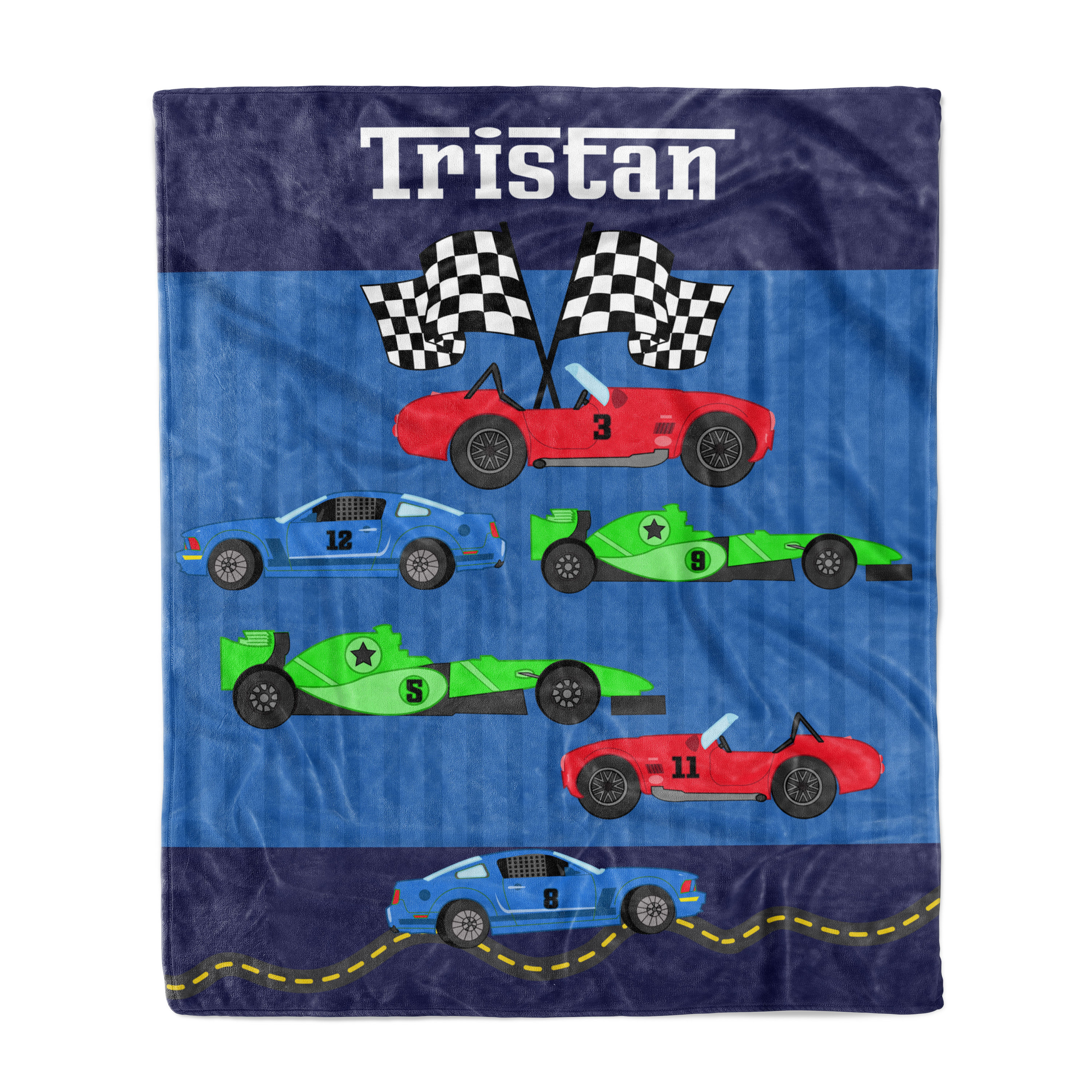 Custom Kids Blanket Race Car Personalized Velveteen Plush Etsy