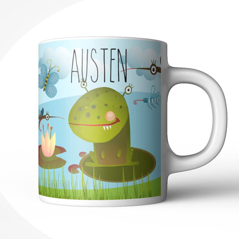 Frog Plate Set Birthday Gift Personalized Kids Plate Plate Bowl /& Mug Set Boys Personalized Placemat Custom Kids Dishes Childs Plate