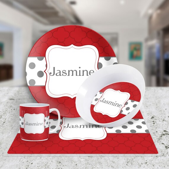 personalized children's plate sets