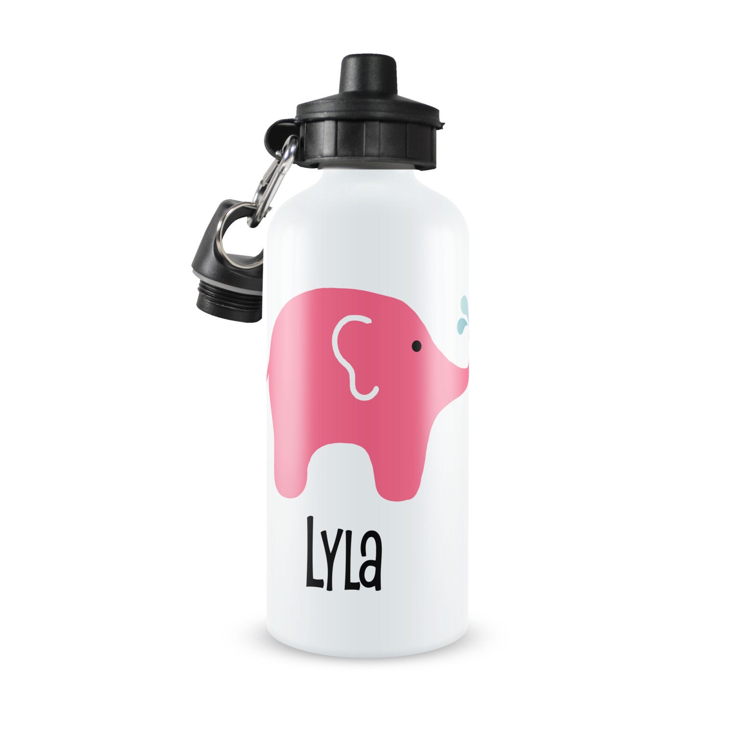 Elephant Personalized Water Bottle Custom Personalized Water