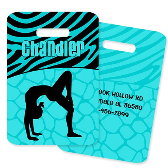 Gymnastics Bag or Luggage Tag Personalized Gymnastics Bag Etsy