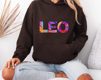 Leo Hoodie | Colorful Leo Zodiac Sign Sweatshirt