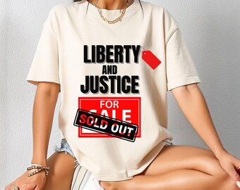 T-shirt Liberty & Justice : t-shirt graphique humoristique politique
