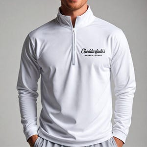 Customizable Logo, Moisture Wicking Quarter-Zip Pullover, Made to Order