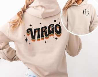 Sweat à capuche Vierge Zodiaque : Sweat-shirt épais en coton et polyester